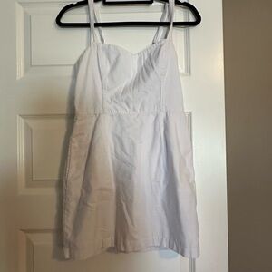 Abercrombie & Fitch White Mini Dress with Pockets